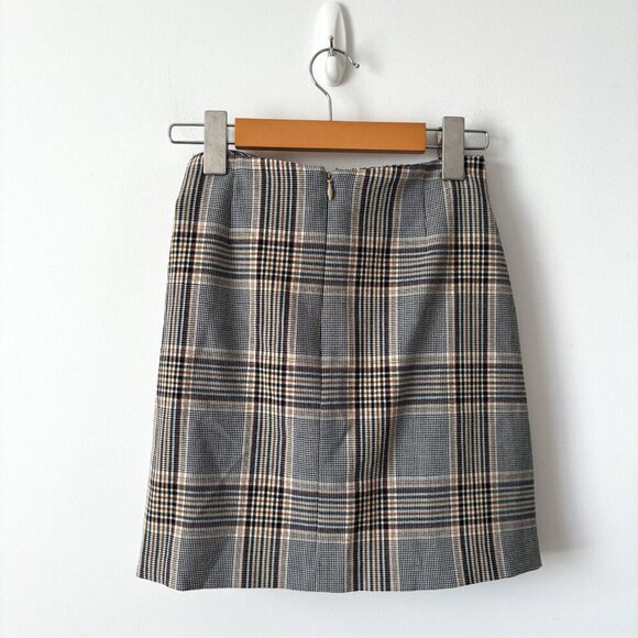 Aritzia Wilfred Dorine Wrap Plaid Wrap Skirt Size 0 - Picture 5 of 7
